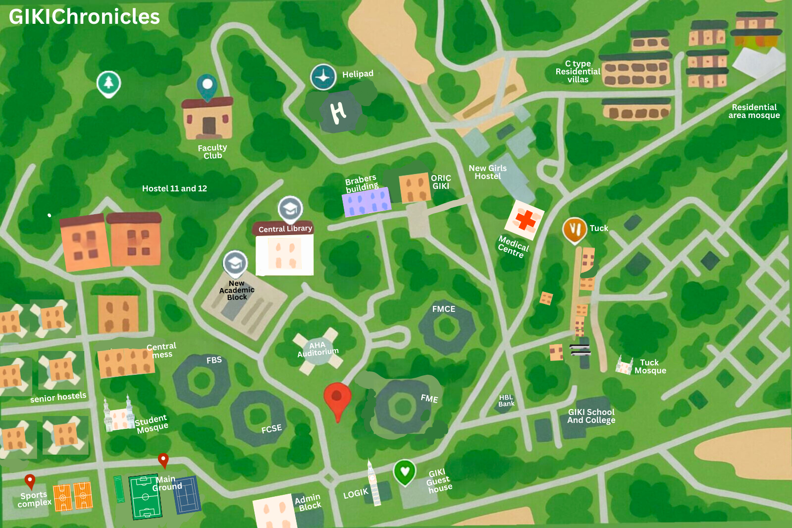 Campus Map of GIKI